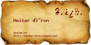 Heiter Áron névjegykártya